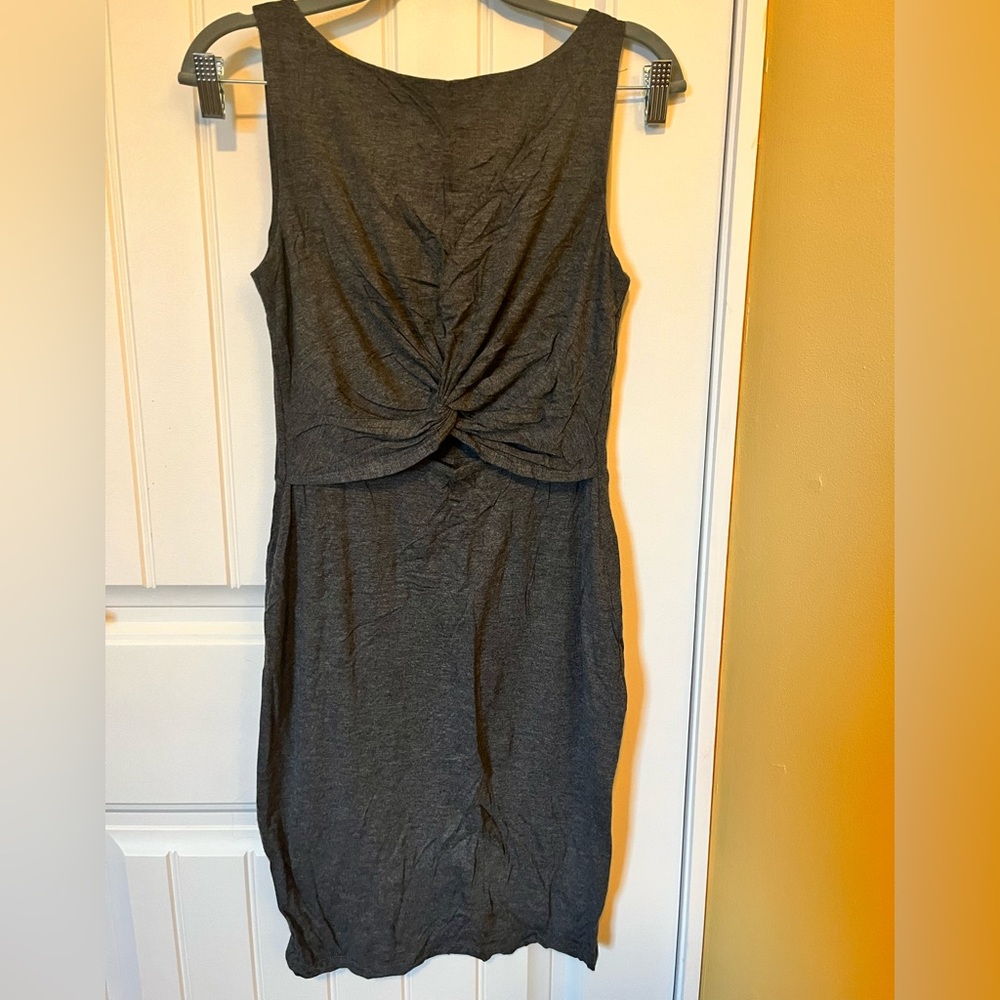 Anthropologie Gray midi dress